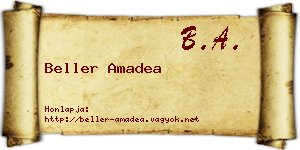 Beller Amadea névjegykártya